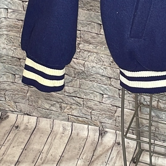 🔥🔥🔥ATL HAWKS VINTAGE WOOL BOMBER JACKET W Leather Lettering Size: XXL🥶🔥🔥🔥 - Picture 6 of 17